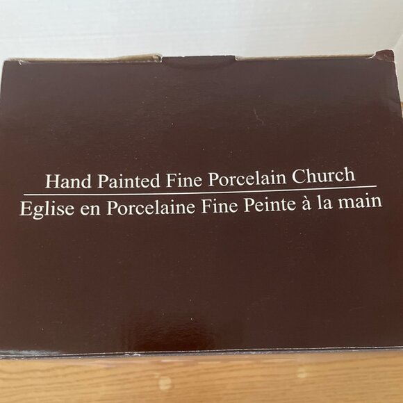 Vtg Galleria Red Church Christmas Village Fine Porcelain Hand Painted Decoration - Picture 8 of 12